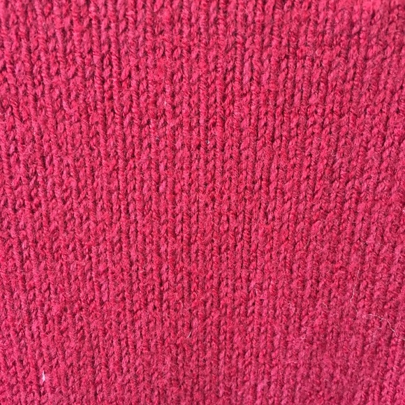 Oscar de la Renta Red Pullover Sweater, Sz XL - Picture 4 of 6